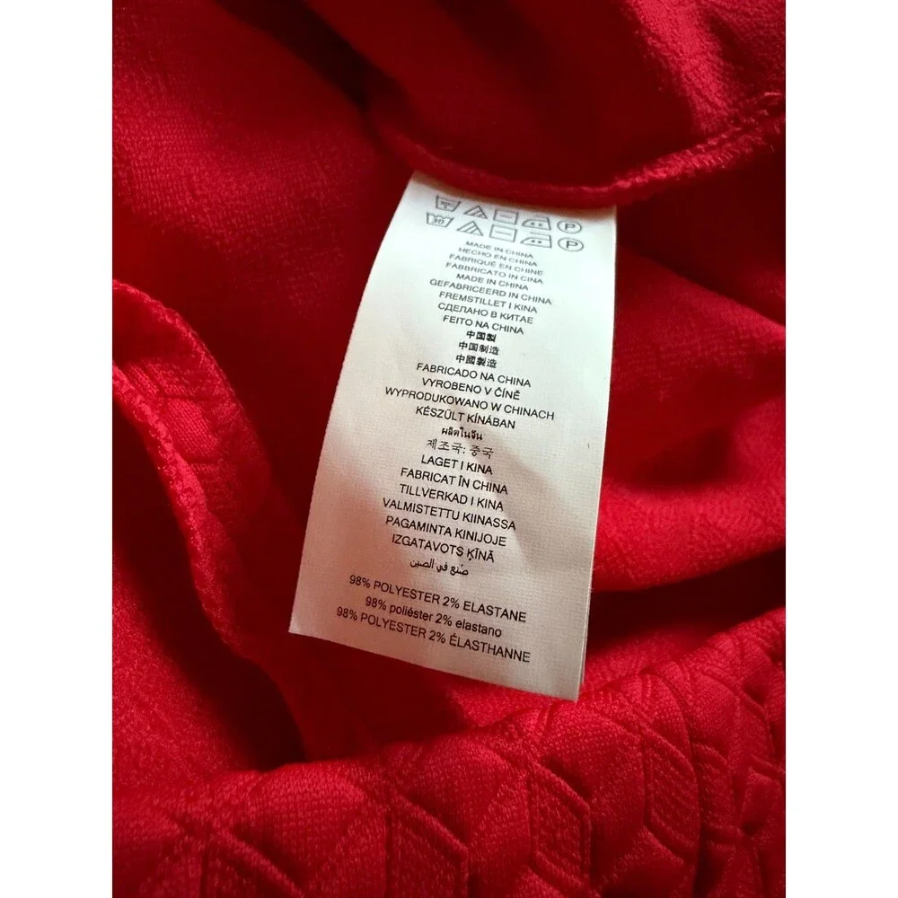 MICHAEL Michael Kors Cold Shoulder Jacquard Dress Red Textured Size XS NWT